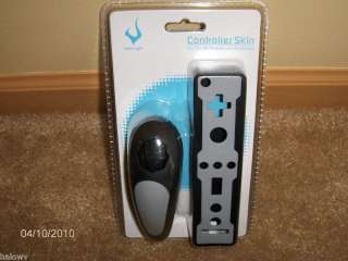 WII BLACK Controller Skins For Remote and Nunchuck NEW  