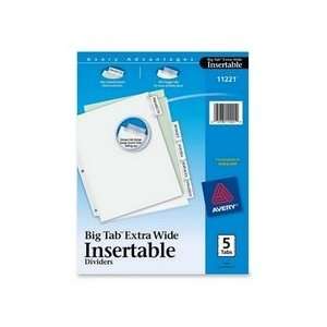  Extra Wide Big Tab Insertable Dividers,11x9,5 Tab,Clear 