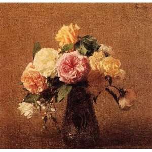 Art, Oil painting reproduction size 24x36 Inch, painting name Roses 