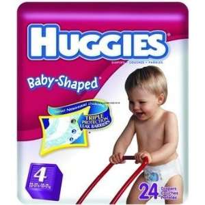  Huggies Baby Shaped Unsx Sz 4   PK of 24: Health 