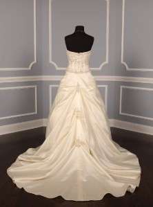Anne Barge 427 Silk Satin Beadwork Ballgown Couture Bridal Wedding 