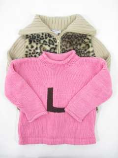 LOT 2 GREENDOG MJK KNITS Girls Pink Brown Sweaters S  