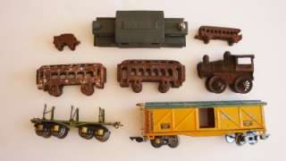   Iron Toy Trains IVES KENTON American Flyer Lines Train cars Lot  