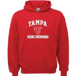 Tampa Spartans Red Youth Mens Swimming Arch Hooded Sweatshirt:  