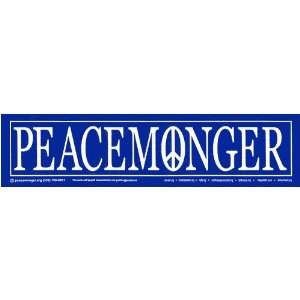  Peacemonger.  Magnetic Bumper Sticker Automotive
