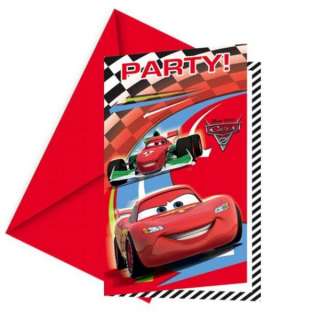 Disney Cars 2   Einladungskarten 6 Stck.  
