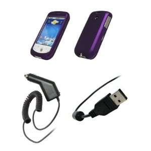  T mobile HTC myTouch 3G   Premium Purple Rubberized Snap 