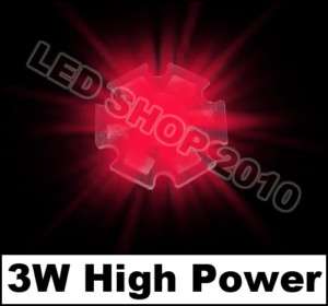 10pcs 3W Red HIGH POWER LED Star 110LM 140°light  