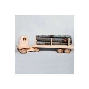  Wooden Toy Log Truck: Toys & Games