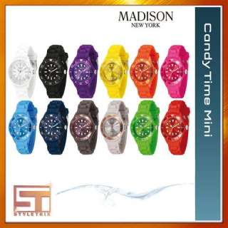 Madison New York Silikon Candy TIME® MINI Armbanduhr NY Uhr Silicon 