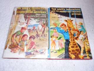 THE HAPPY HOLLISTERS VINTAGE BOOK LOT OF 23 BOOKS HC DJ JERRY WEST 