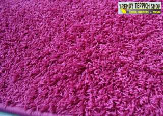Teppich *Edel Shaggy ALEXIS 72 pink* 133 cm Ø rund NEU  