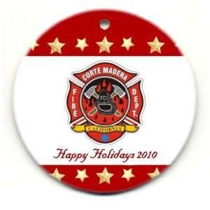   Firefighter Ornaments Stars Design   Personalized Firefighter Gifts
