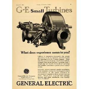  1924 Ad General Electric Small Turbines Schenectady NY 