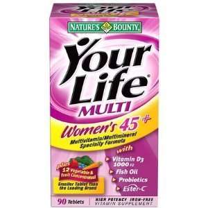 Natures Bounty Your Life Multi Vitamin Womens 45+ 90 Tablets   2 