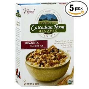 Cascadian Farm Fruit and Nut Cereal, 13.5 Ounce (Pack of 5)  