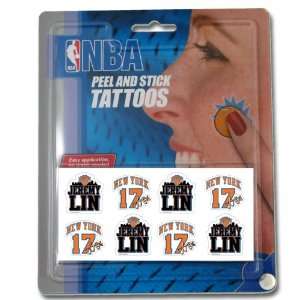   York Knicks Jeremy Lin #17 Peel and Stick Tattoos: Sports & Outdoors