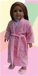 Doll Clothes Minky Pink Robe Fits American Girl & 18   