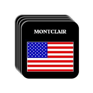 US Flag   Montclair, New Jersey (NJ) Set of 4 Mini Mousepad Coasters