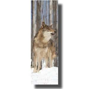  Wolf Wood Panel Wall Art: Home & Kitchen