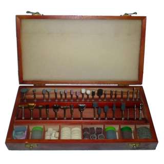 235 Pc Rotary Tool Accessory Set & Wood Case 039593804207  