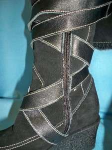 Colin Stuart Ladies Knee Hi Genuine Leather & Suede Boots Victorias 