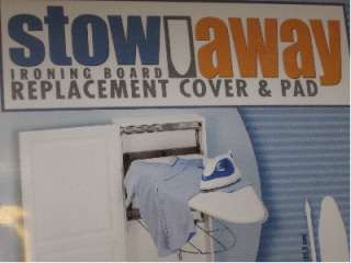 STOW AWAY NATURAL IRONING BOARD COVER & PAD 35 X 15  