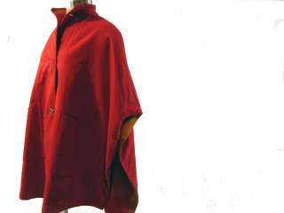 Awesome Vintage 70s Plaid Wool Reversibile Cape coat  