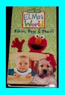 Elmos world babies , dogs & more ! vhs 074645172132  