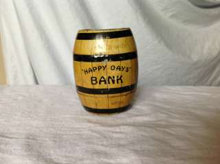 Vintage Happy Days Bank   J Chen Made in USA   1930s  