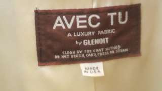 BEAUTIFUL AVEC TU a Luxury fabric by GLENOIT FAUX FUR WHITE COAT S 