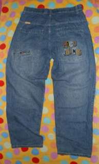 rare PACO JEANs CO Big Mens 36x33 8 Multi Pockets Embroidered Straight 