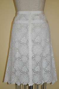Exquisite Chanel 04P White Camellia Skirt 34 MINT RARE  