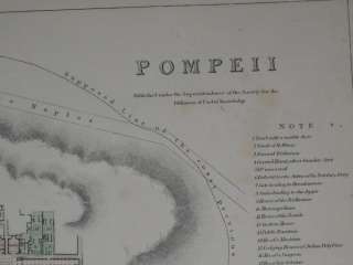 1832 SDUK: Map/ Plan of Ancient Pompeii, Itlay  