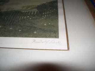 1914 Rudolf Sieck Signed German Artist Proof Etching  