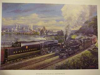 Railroad Art, Winfield, PRR Pennsylvania Gateway Pittsburg @ 1950 