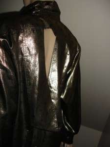 ESCADA Designer LIQUID GOLD SILK SEXY Blouse Shirt 38 8 10  