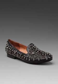 JEFFREY CAMPBELL Elegant Slipper with Studs in Black/Pewter at Revolve 