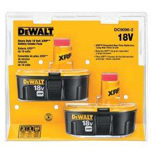   Ni Cad Rechargeable Batteries for DEWALT 18 Volt Power Tools (2 Pack