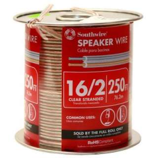 Southwire 250 ft. 16 2 Clear Speaker Wire 55797644 at The Home Depot