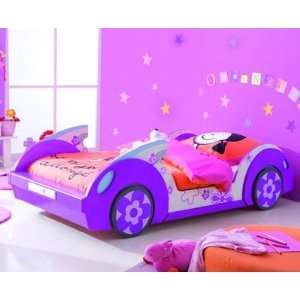 Traumhaftes Autobett FLOWER Kinderbett BETT lila/violet  