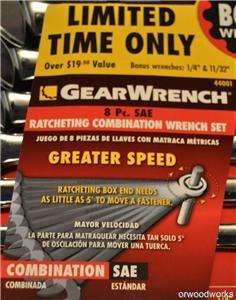 GearWrench 10PC SAE/Inch COMBINATION WRENCH SET Combo 099575448829 