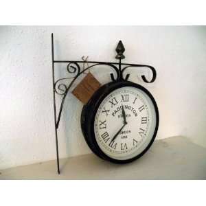 Bahnhofsuhr   d25cm   Vintage Uhr für Küche Flur Wohnzimmer Garten 