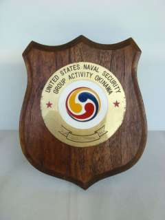 United States Naval Security Group Plaque Okinawa 1971  