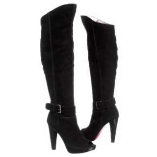 Womens Paris Hilton Regina Black Suede Shoes 