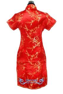 Nizza Chinesisch Abendkleid Robe MINI Kleid Blume Qipao  