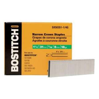 Bostitch 18 Gauge 1 1/4 in. NC Staples (3,000 Pack) SX50351 1/4G at 
