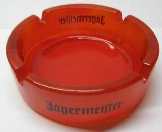 Original Jagermeister ashtray frosted glass orange NEW  