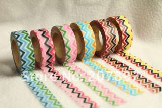 Japanese washi tape(Decorative paper tape) W pattern 6 rolls  