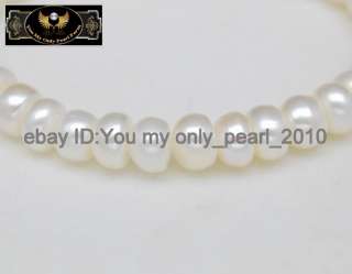 MP Beautiful 8 9mm AAA+White Pearl & Jade Bracelets  